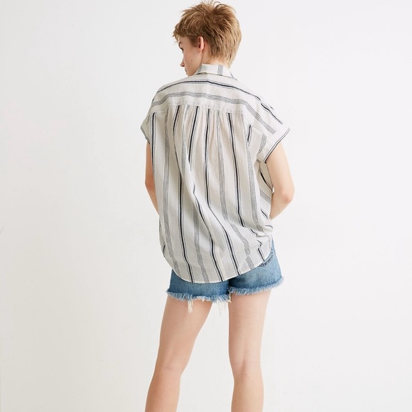 Madewell Central Shirt in Parkman Stripe - size S - Picture 7 of 8